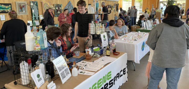 EMS table in the Farmers Market pavilion